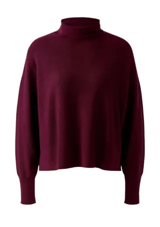 Oui - Lockerer Strickpullover rot - Gr. - 44