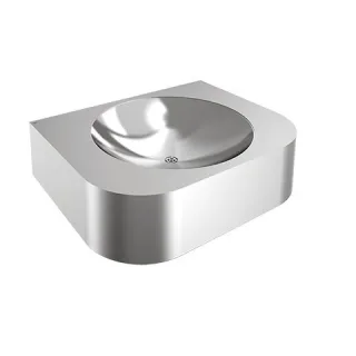 KWC Aquarotter Einzelwaschtisch, ANIMA, Edelstahl, 500x132x400 mm, ohne Hahnbank, 2030029755 2030029755