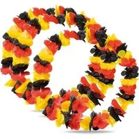 Dekotalent® Kostüm 3er Blumenkette Fanartikel Deutschland WM 2026 – extra lang