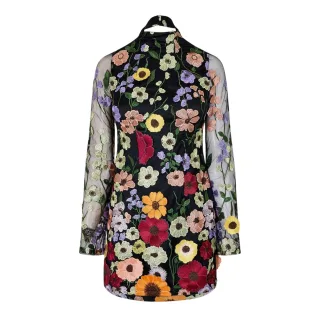 AmyLynn - Minikleid für Damen, Hoch geschnitten (Floral)