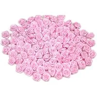 Creativery Streudeko, Satinrosen 15mm zum Basteln & Aufnähen 100 Stück