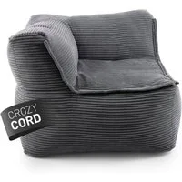Lumaland Sitzsack Lumaland Sitzsack-Sofa Modular Cord 81x81x70cm Ecke links, Sessel abnehmbarer Bezug kombinierbar waschbar