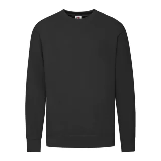 Fruit of the Loom - Sweatshirt für Herren/Damen Unisex angesetzte Ärmel (Schwarz)