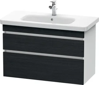 Duravit DuraStyle Waschtischunterbau wandhängend Eiche Schwarz & Weiß Matt 930x448x610 mm - DS648201 DS648201618