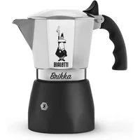 BIALETTI Espressokocher, 0,09l Kaffeekanne, Aluminium, für Gas-, Elektro- und Propan-Campingkocher, Silber/Schwarz