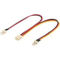 Y-Kabel 3Pin Buchse > 2x 3Pin Stecker schwarz/rot