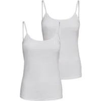 ONLY Spaghettitop Only Damen 2er-Pack Tank-Top Oberteil verschiedene Träger Unterhemd