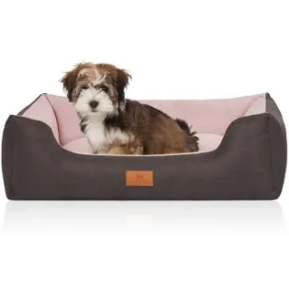 Knuffelwuff Hundebett Luke aus Velours mit feinem Handwebcharakter