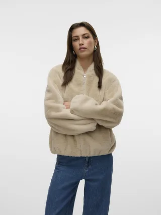 VERO MODA - VMSONJALIGA SHORT JACKET GA BOO Oatmeal - Gr. - L
