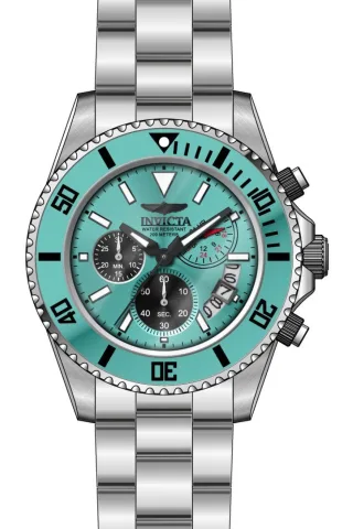 Invicta Pro Diver 51123 Herrenuhr - Quarzwerk - Edelstahl mit blauem Zifferblatt - 44 mm