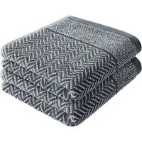 herzbach home Handtuch Set Italiana 50x100 cm, (2-St), 500g/m², Premium-Qualität, 100% Baumwolle, gemustert