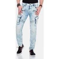Cipo & Baxx Cargojeans Jeans mit Deko-Zippern in Regular Fit, CD-435