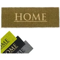 matches21 HOME & HOBBY Fußmatte Kokosmatte Home 26x75 cm braun als aussen Sauberlaufmatte, rechteckig, Höhe: 15 mm, Rutschfeste Spruch Kokos-Türmatte als Outdoor Schmutzfangmatte