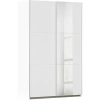rauch Schwebetürenschrank Kleiderschrank Drehtürenschrank Schrank Garderobe KRONACH (in 3 Ausstattungen BASIC/CLASSIC/PREMIUM, Breiten 131/175/218/261 cm) optional ohne, mit 1 oder 2 Spiegel, viel Stauraum MADE IN GERMANY
