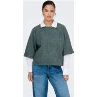 ONLY Strickpullover ONLSIMONI 3/4 PULLOVER KNT NOOS Materialmix, regular fit