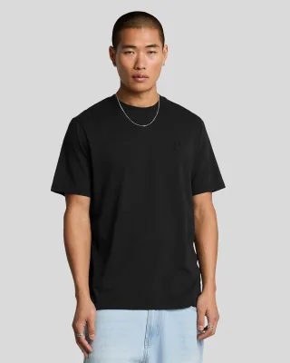 Lyle & Scott T-Shirt aus superfeiner Baumwolle – Schwarz