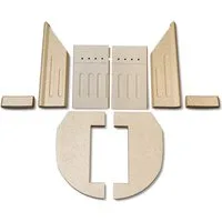 kaminXpert Feuerraumplatten für Aduro 9 Kaminofen Ersatzteil Feuerraumauskleidung