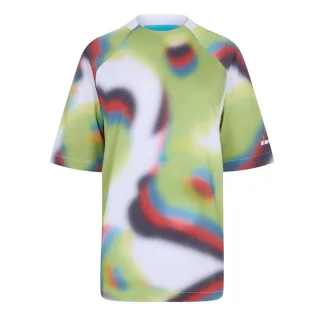 Diadora - T-Shirt für Damen, Rundhalsausschnitt (Grün/Bunt)