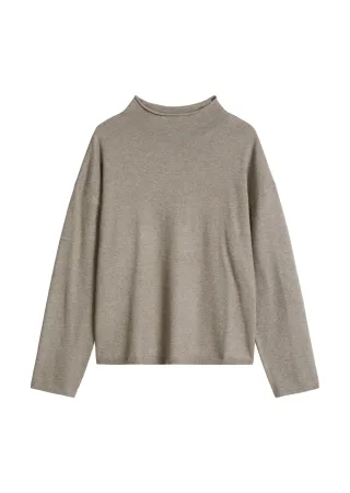 Marc OPolo Casual - Feinstrick-Pullover oversized Stone Taupe Melange - Gr. - XL