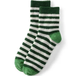 Flauschige Weihnachtssocken, Damen,  Grün, by Lands' End