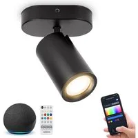 Aigostar LED Deckenleuchte Dimmbar Wandstrahler Kompatibel mit Alexa mit Fernbedienung