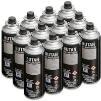 Greenpoint Gaskartusche Butan Gaskartusche 227g MSF-1a – Camping Gas für Kocher & Brenner, Zubehör für Campingkocher, Gaskocher, Brenner, Heizgeräte, Lötbrenner, 12 St., Zubehör für Gaskocher Gaskartusche Campingkocher Brenner