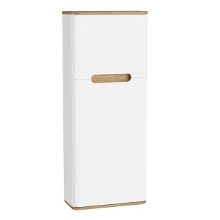 VitrA Sento Hochschrank Compact 2 Türen Türanschlag links 50 x 22 x 122 cm Weiß Matt,66150 66150