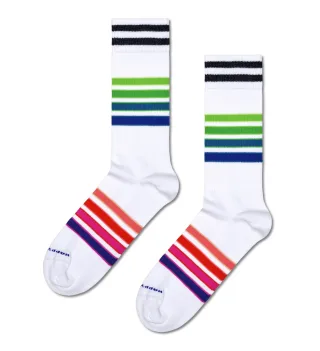 happy socks - Street Stripe Sneaker Sock Weiß - Gr. - 43.5
