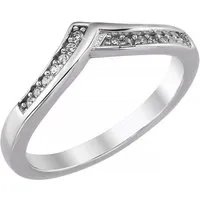 trendor Fingerring Damenring 925 Silber Rhodiniert Zirkonia-