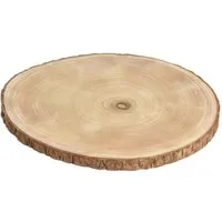 VOSSBACH Rindenscheiben Baumscheibe Zum Basteln Holzscheibe Scheibe, (1-tlg), Rund mit Rinde Ø 35 cm Paulownia Holz Naturbelassen