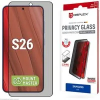 Displex Displayschutzglas Privacy Glass Screen Protector mit MountMaster für Samsung Galaxy S26, Displayschutzfolie, Schutzfolie, Bildschirmschutz, kratz- & stoßfest