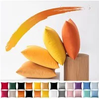 Sunicol Kissenbezug 4er Set SAMT Kissenhülle, 45x45 cm, mit Verstecktem Reißverschluss, Sofakissen Lendenkissen Wurfkissenbezug, für Sofa Schlafzimmer