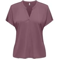 ONLY Kurzarmshirt ONLFREE LIFE S/S SPLIT TOP JRS Materialmix, regular fit