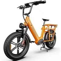 Vankel E-Bike Cityrad Cargo Damen u. Herren 20"x4" 960Wh 48V, max.100km Hydraulikbremsen, Kettenschaltung, Heckmotor, 960 Wh, (Beleuchtungsset mit Batterieladegerät, Batterieschlüssel, Werkzeug), Lasten-Elektrofahrrad mit Fat-Reifen, großem Transport