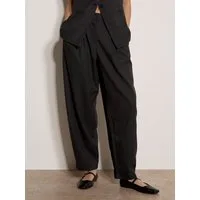 Apricot Stoffhose Ballonhose mit weitem Bein mit Nadelstreifen