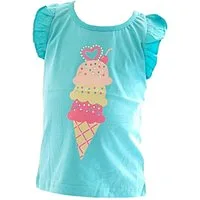 YESET T-Shirt Kinder Mädchen Ärmellos bedruckt T-Shirt YG Icecream