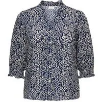 ONLY CARMAKOMA Druckbluse CARRAYA 3/4 SHIRT WVN NOOS