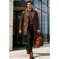 Hollert Wintermantel Lammfellmantel Antonio Chocolate