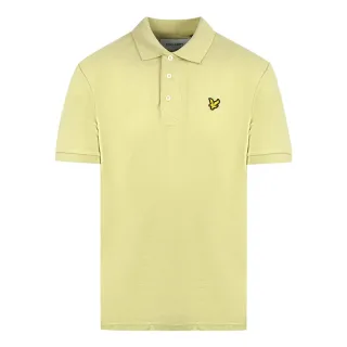 Lyle & Scott Naturgrünes einfarbiges Poloshirt