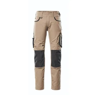 MASCOT Herren Lemberg Hose mit Knietaschen UNIQUE Hellkhaki / Schwarz 50 - 13079-230-5509-82C50