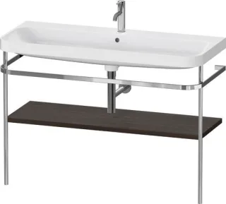 Duravit Happy D.2 Plus c-shaped Set mit Metallkonsole Nussbaum gebürstet Matt 1175x490x850 mm - HP48 HP4839O69690000