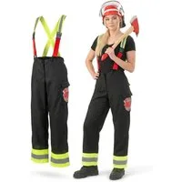 Funny Fashion Kostüm Kostüm Feuerwehr Latzhose Feuerwehrfrau