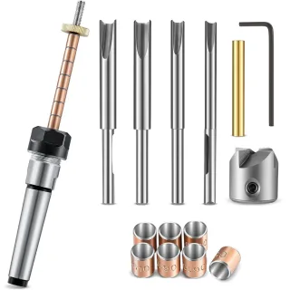 Woodworking Pen Mandrel Saver Pen Making Kit #2 Morse Taper Shank with 7mm Drill Bit Mill Cutter Head for Pen Turning Wo