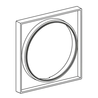 KWC Rosettenverlängerung 15mm eckig, BlueBox(ab04/17) 537594