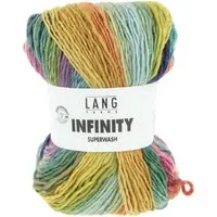 LANG YARNS INFINITY Häkelwolle, 260 m (100 Gramm), Merinowolle mit unregelmaßigen Farbverläufen mulesingfrei