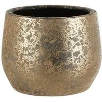 Mica Decorations Blumentopf Mica Blumentopf Clemente Ø 15,5 x 19,5 cm gold