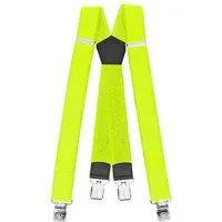 Fabio Farini Hosenträger 4cm Breites X-Design verstellbar mit extra starken Clipverschluss, Neongelb