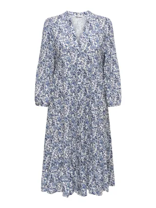 ONLY - ONLMILANA 7/8 DRESS WVN NOOS Coronet Blue - Gr. - M