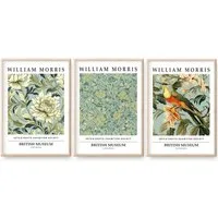 homestyle-accessoires Poster Bilder Wandbilder Kunstdrucke WILLIAM MORRIS 3er Set Prints, - OHNE BILDERRAHMEN - Sorgfältige & sichere Verpackung