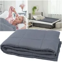 Casativo Gewichtsdecke Komfort Gewichtsdecke 150 x 200cm, 7kg, Premium Baumwolle & Glasperlen für tiefe Entspannung